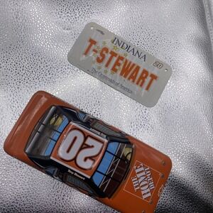 TONY STEWART nascar #20 HOME DEPOT tin race car shaped collectable W Plate